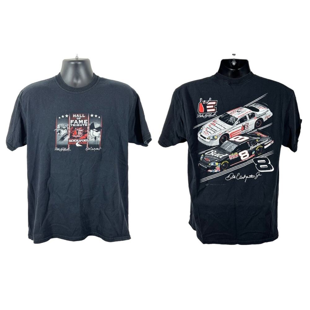 Vintage Dale Earnhardt Hall of Fame Tribute Tee L | NASCAR Legend Y2K Shirt